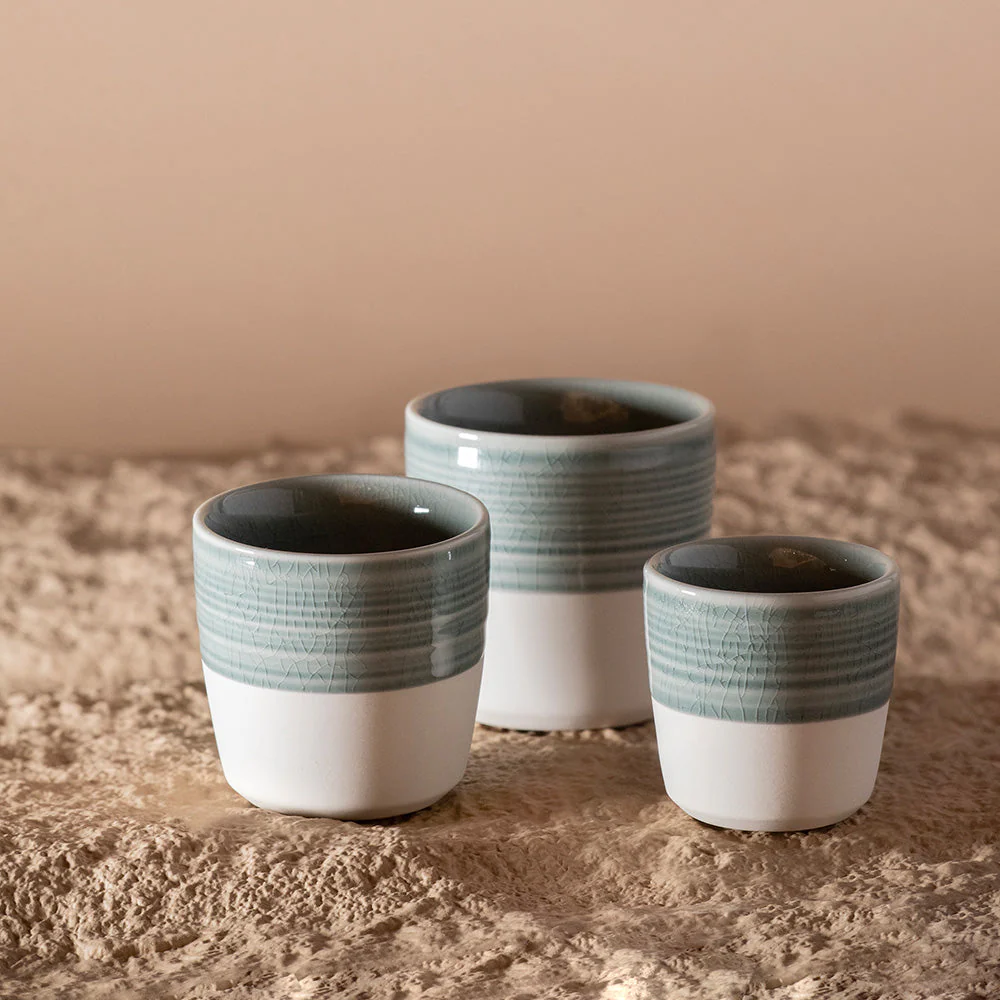 Loveramics Dale Harris Champions Signature Crackle Glaze Flat White Cup (150ml) - Charcoal - Image 3
