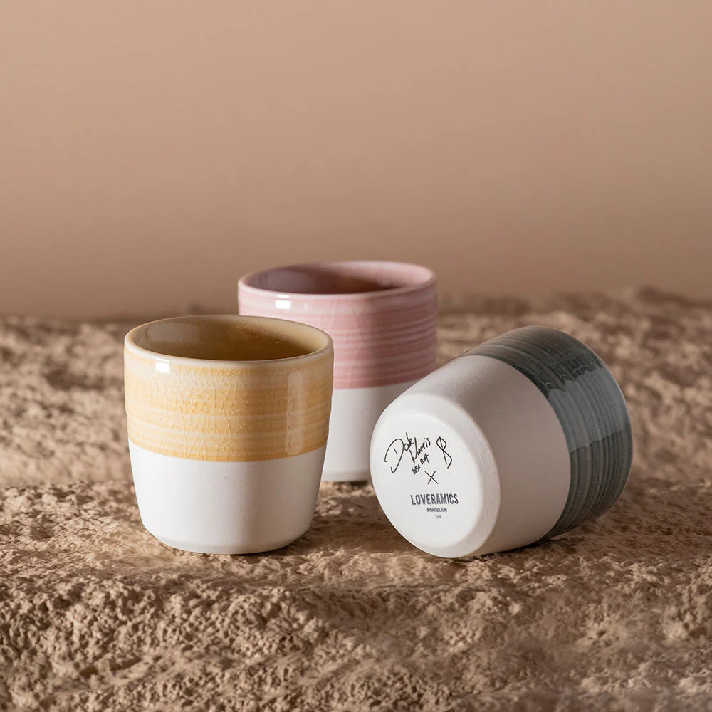 Loveramics Dale Harris Champions Signature Crackle Glaze Flat White Cup (150ml) - Pink - Image 5
